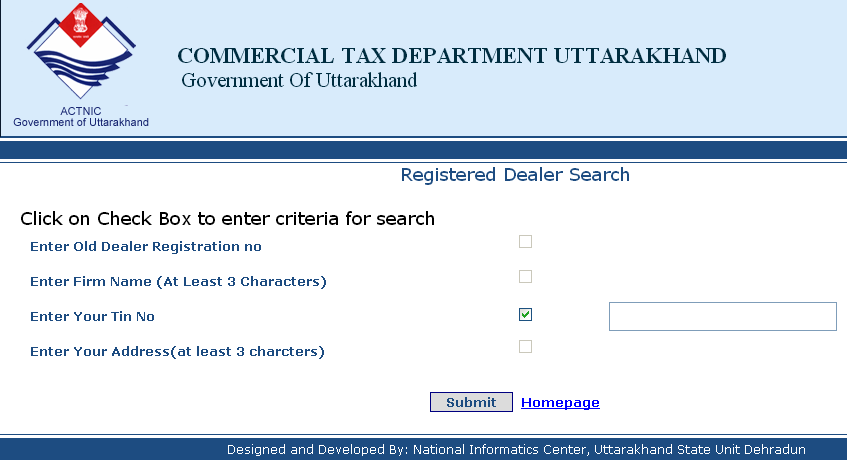 Uttrakhan VAT TIN Details