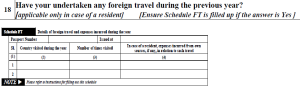 ITR FOREIGN TRIP CONSENT AND DETAILS FOR INCOME TAX RETURN