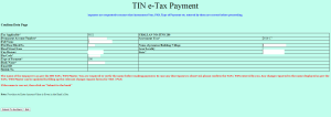 CONFIRMATION PAGE FOR TAX PAYMENT